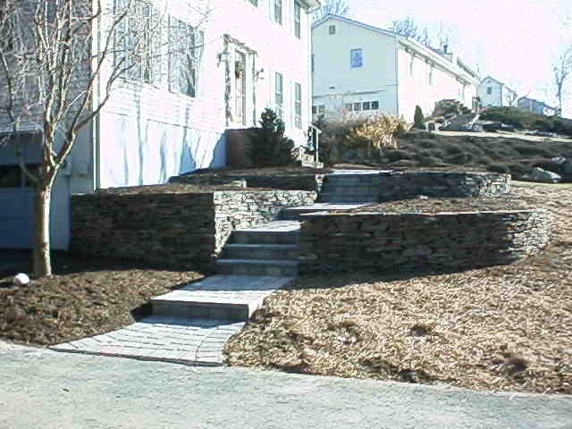 front steps retaining wall