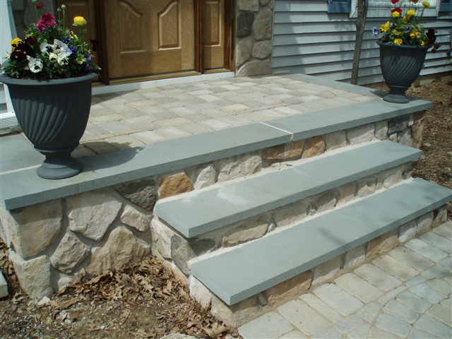 newly constructed concrete steps