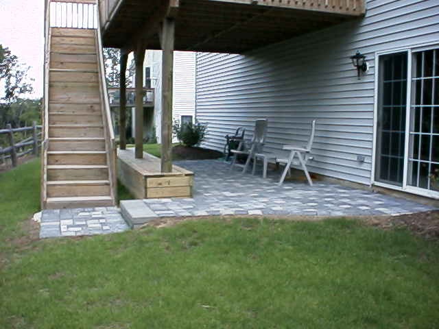 patio with new stairs