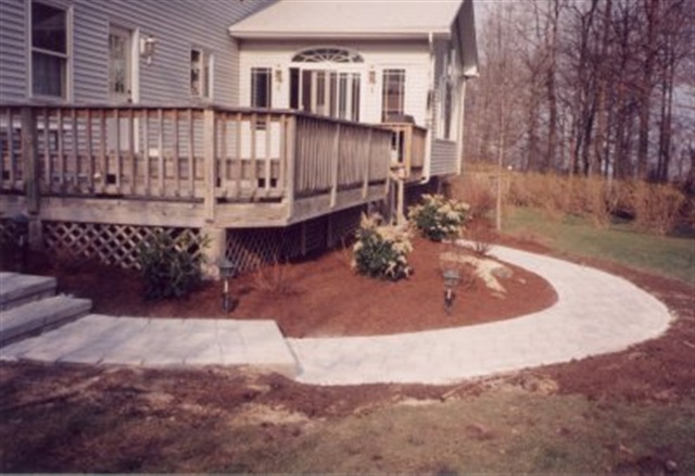backyard paver walkway