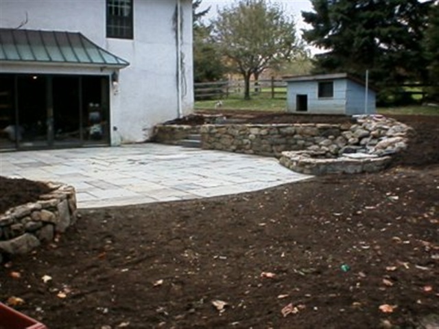 new backyard retaining wall